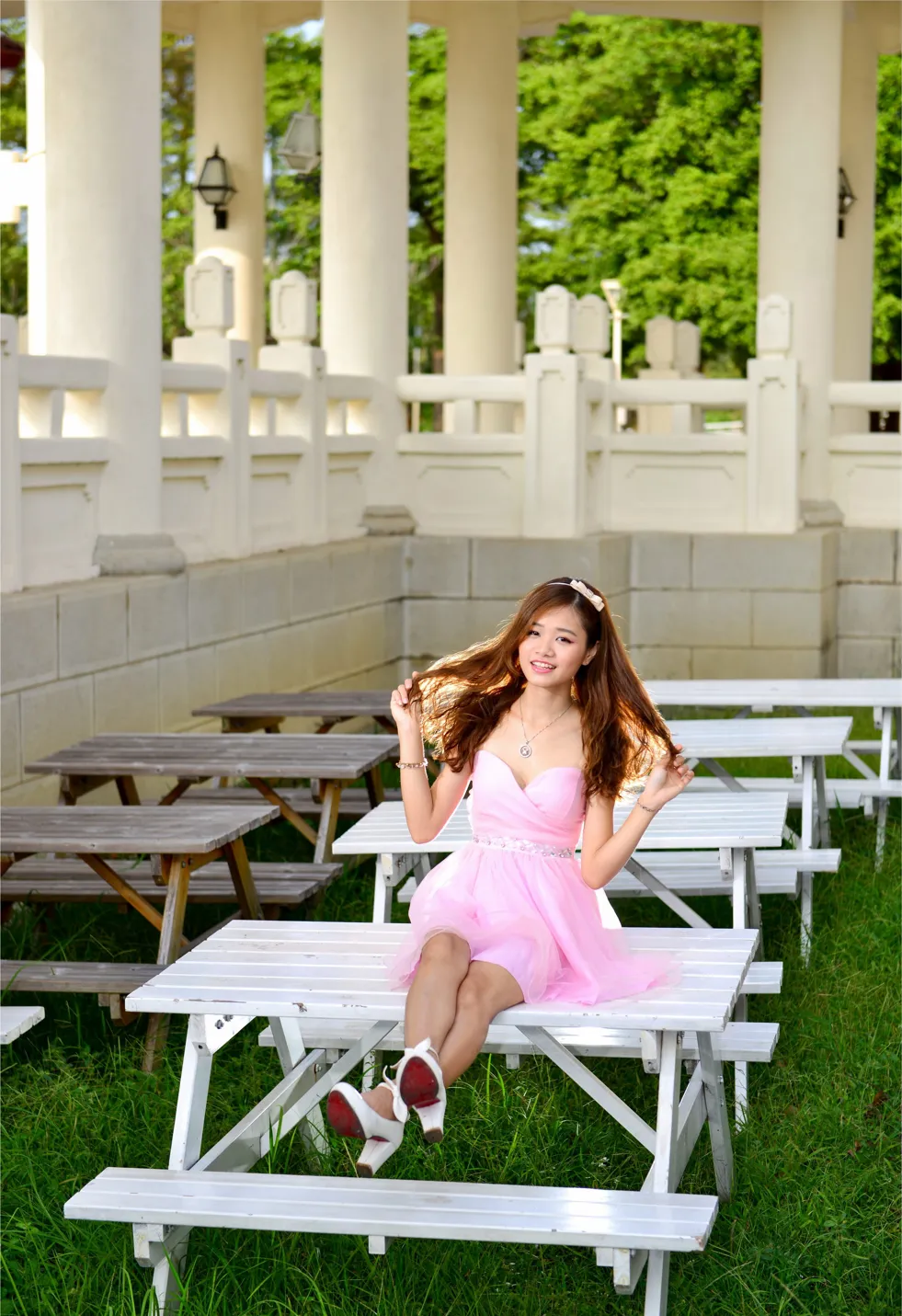 [Mzsock] NO.169 Zhang Yuanzhen, pink dress, high heels and beautiful legs street photography#[105P]-82